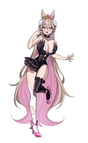 art for bunny girl collab by harunaki