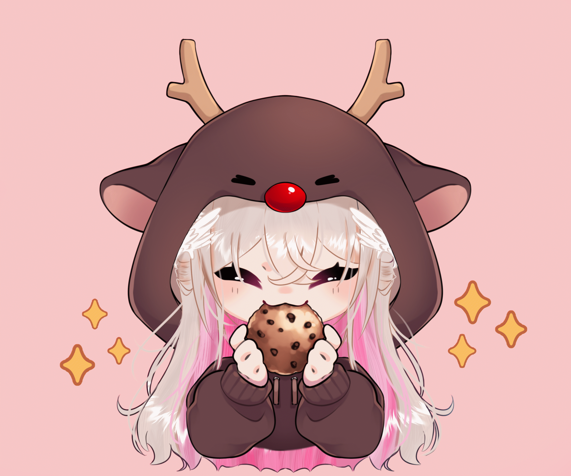 reindeer hoodie by Sakuwu__